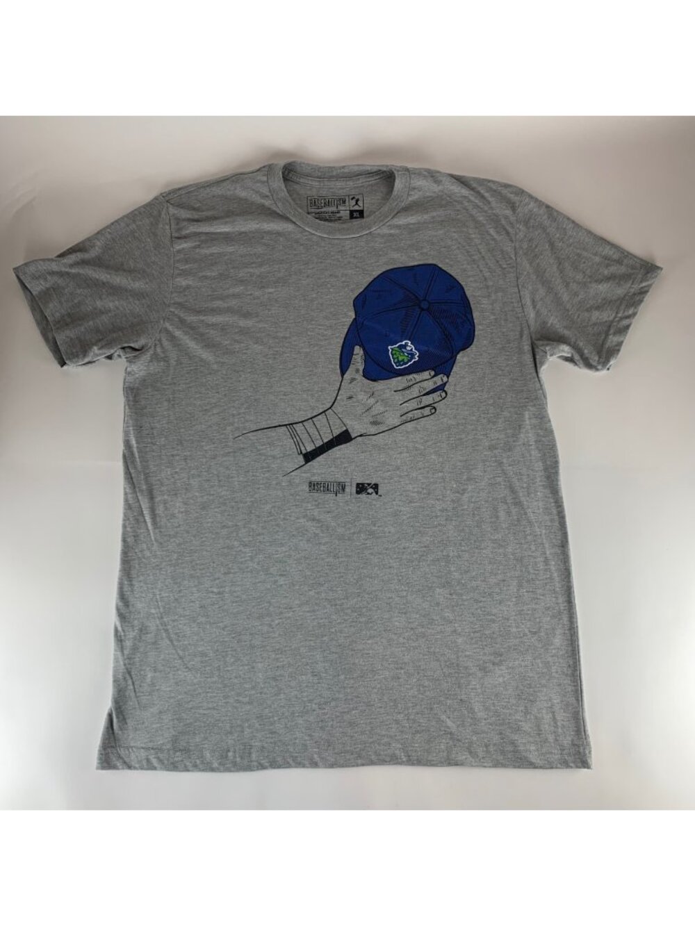 Hillsboro Hops MiLB Gray Baseballism Short Sleeve Crewneck Shirt Mens XL